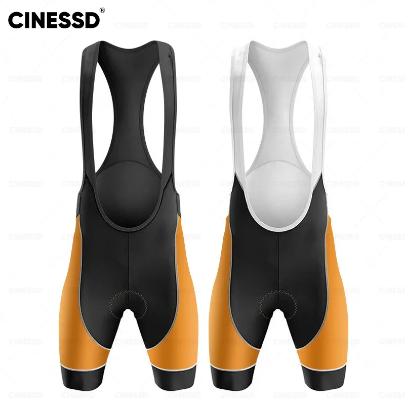 Seamless Cycling Bib Shorts for Men and Women, Pro Lycra, Black and White, Five Colors