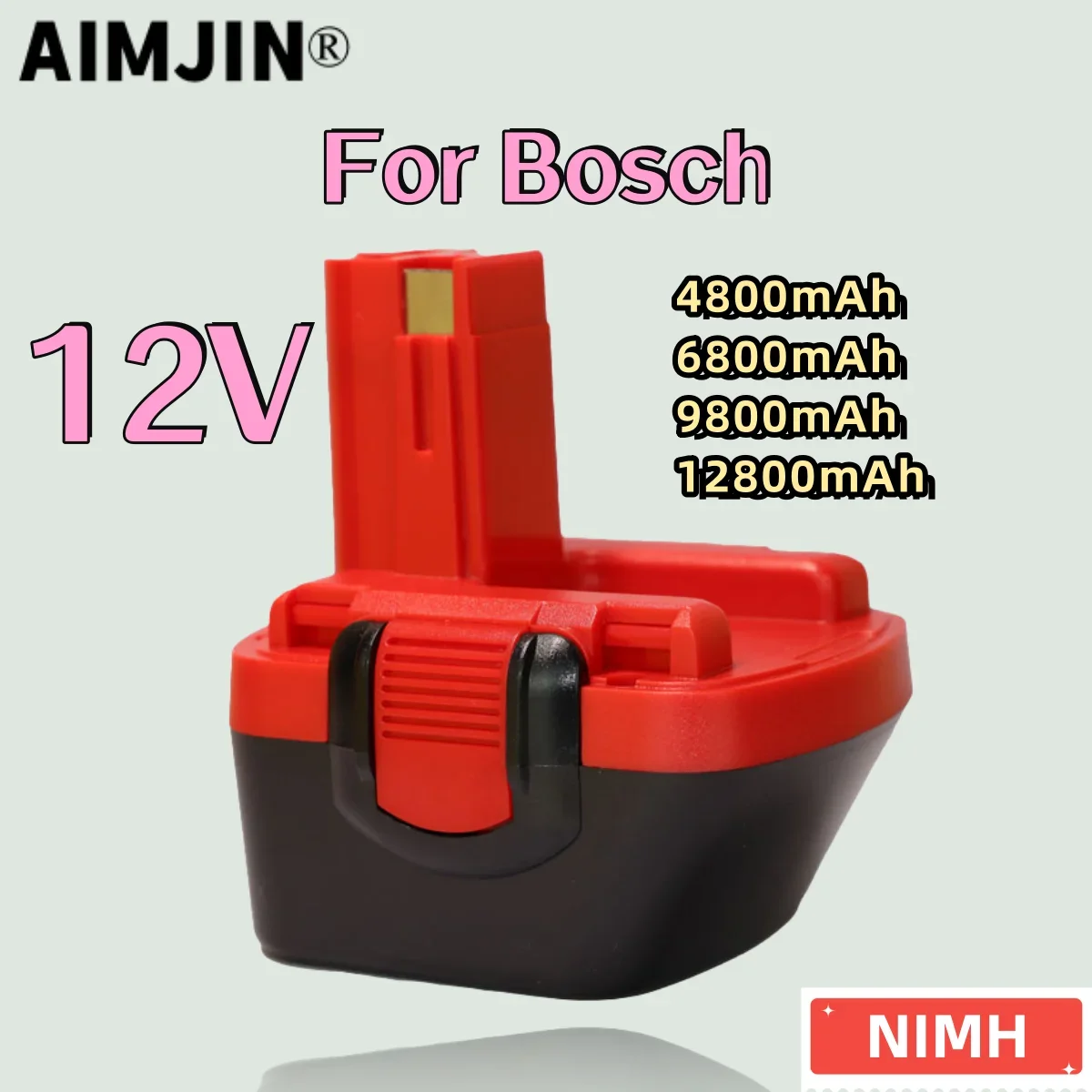 Для аккумуляторной батареи Bosch 12 В 4,8/6,8/9,8/А/ч D70745 PSR GSR Φ GSB12 аккумулятор BAT038 BAT043 BAT045 BAT040 красный