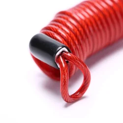 1Pc 1M/2.5M Bike Spring Cable Lock Anti-Theft Rope Alarm Disc Lock Bicycle Security Reminder Motorcycle Theft Protection