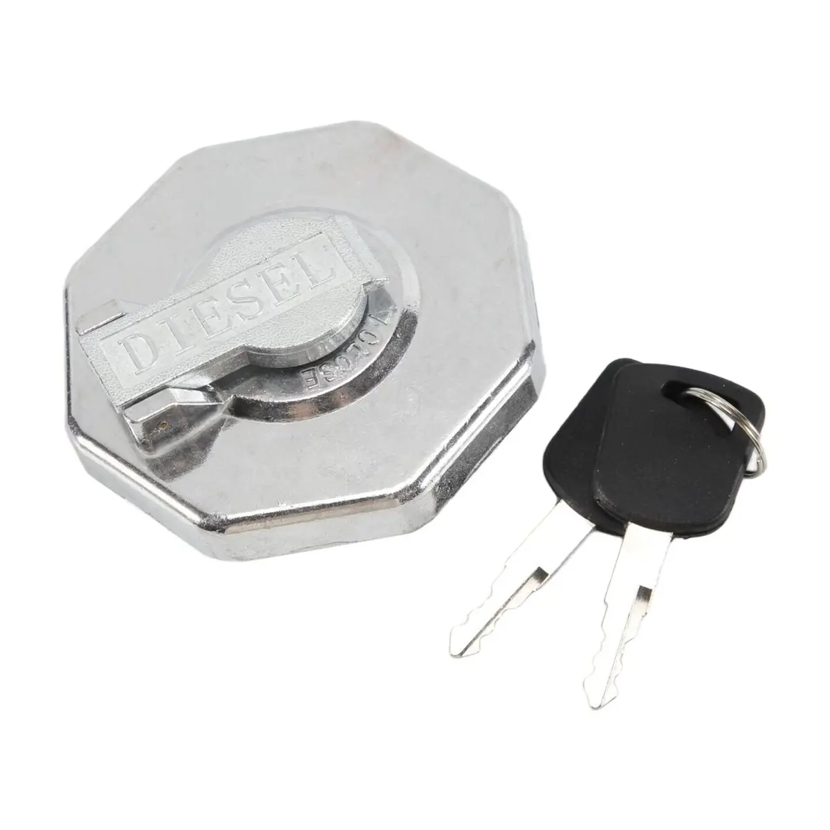 #46K Fuel Cap,Car Fuel Cap With Key for ISUZU ELF NPR NQR 4HK1 Silver (Silver)