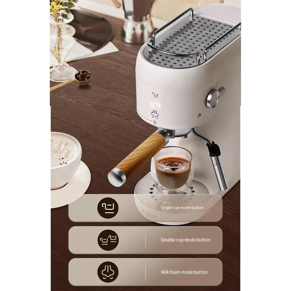 Máquina De Espresso Italiana Semi-automática Tipo Sifão Pequena Cafeteira Elétrica Máquina De Espuma De Leite Doméstico, Fácil Limpeza