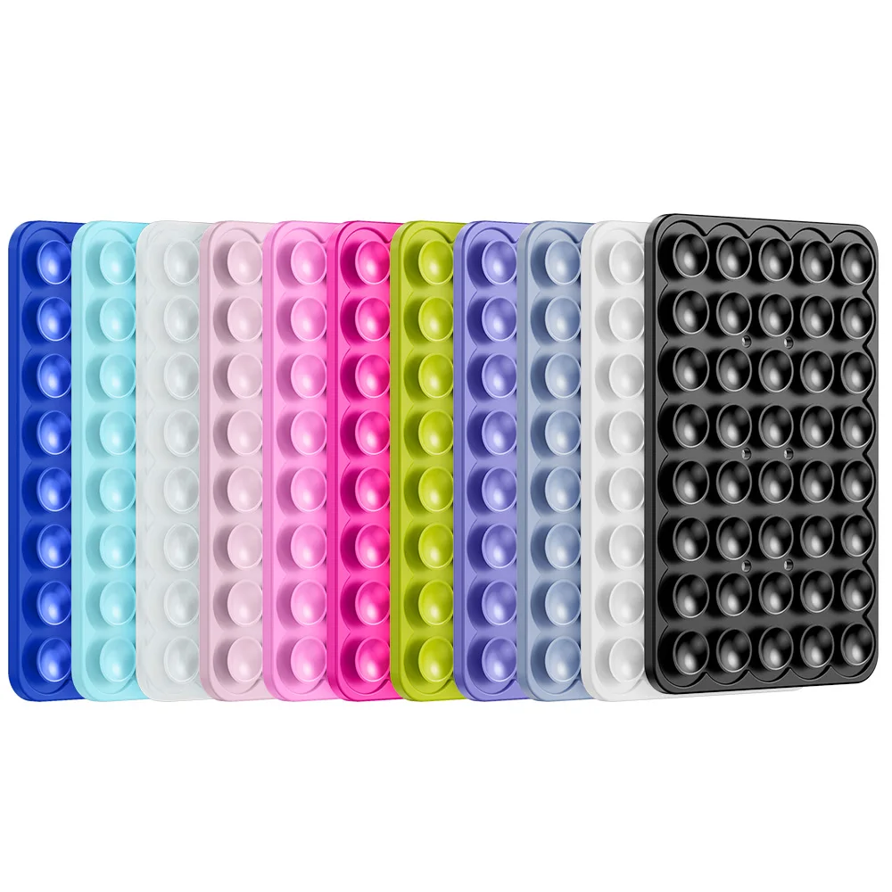 Double Side Silicone Suction Pad For Mobile Phone Fixture Suction Cup Backed Adhesive Silicone Rubber Sucker With Any Smartphone