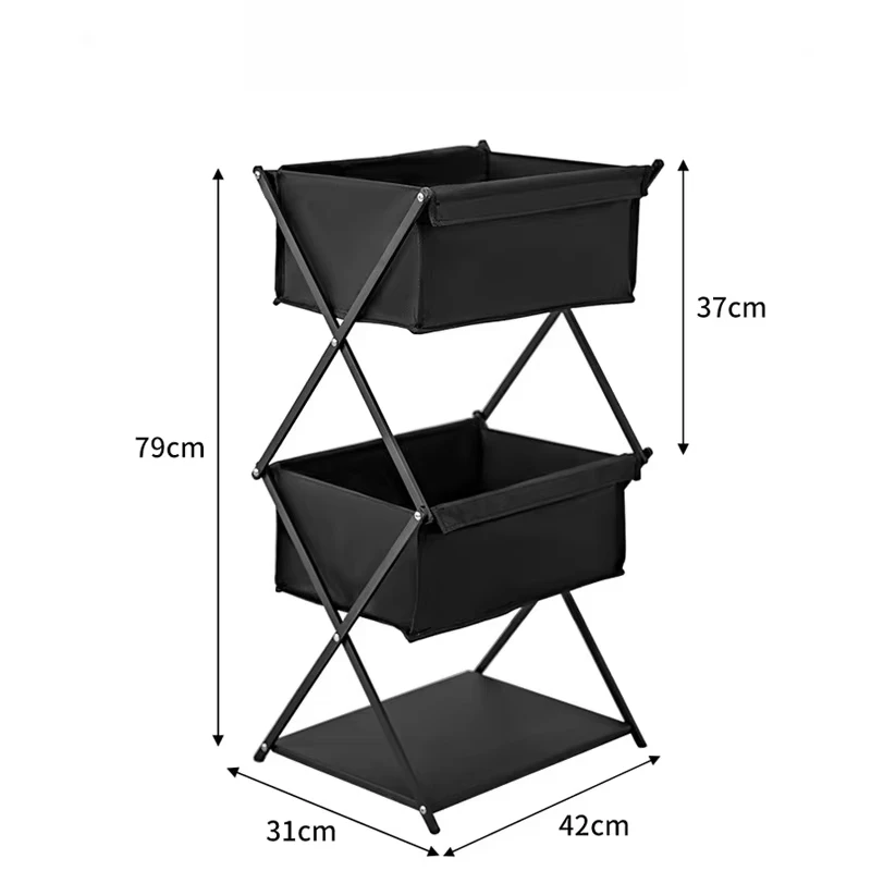 

New Outdoor Camping Shelf Three-layer Folding Portable Storage Rack For Picnics Barbecue Storage Rack Multifunctional Shoe Rack