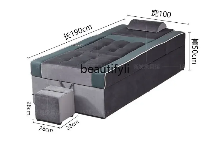 Head Massage Pedicure Integrated Bed Foot Bath Massage Couch Shampoo Ear Cleaning Foot Bath Couch Electric Foot Bath Sofa