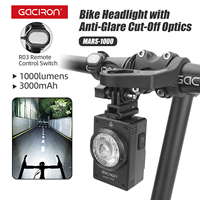 GACIRON MARS 1000Lumens Cut-off Line Bike Headlight IPX6 Waterproof 3000mAh Type-C Rechargeable Bicycle Light Bike Accessories