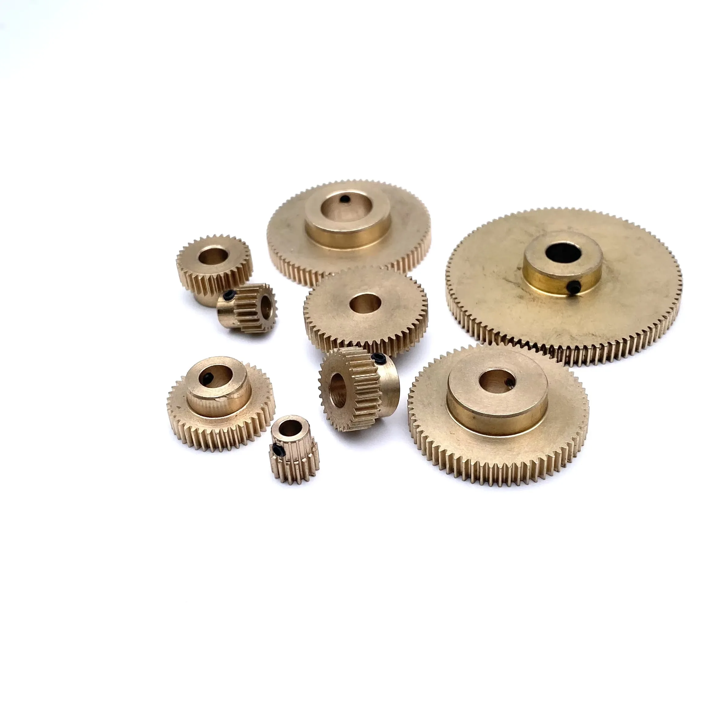 0.7M 64-79 Teeth Cylindrical Spur Copper Gear DIY Carving Machine CNC Accessory Boss Step gear