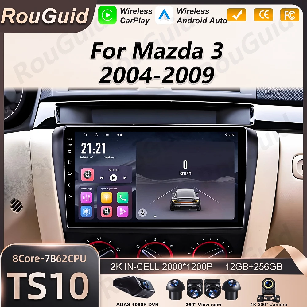 

Автомагнитола Android 16 для Mazda 3 2004-2009 с GPS, CarPlay, навигацией, видео, мультимедиа и сенсорным экраном