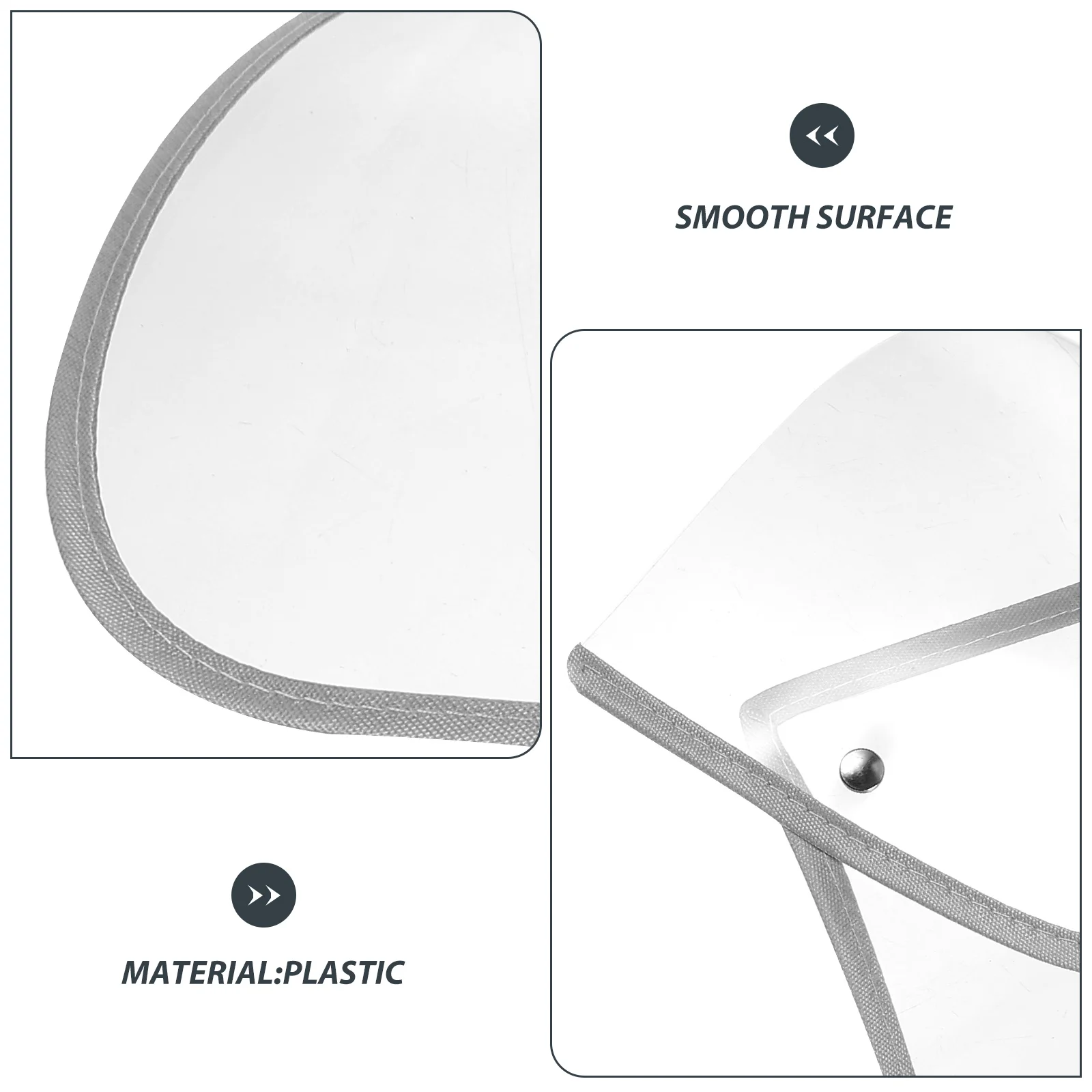 

1pcs Raincoat Hat Brim Transparent Shield For Rain Poncho Face Protection Replaceable Clear Cap Brim Raincoat Accessory Heavy