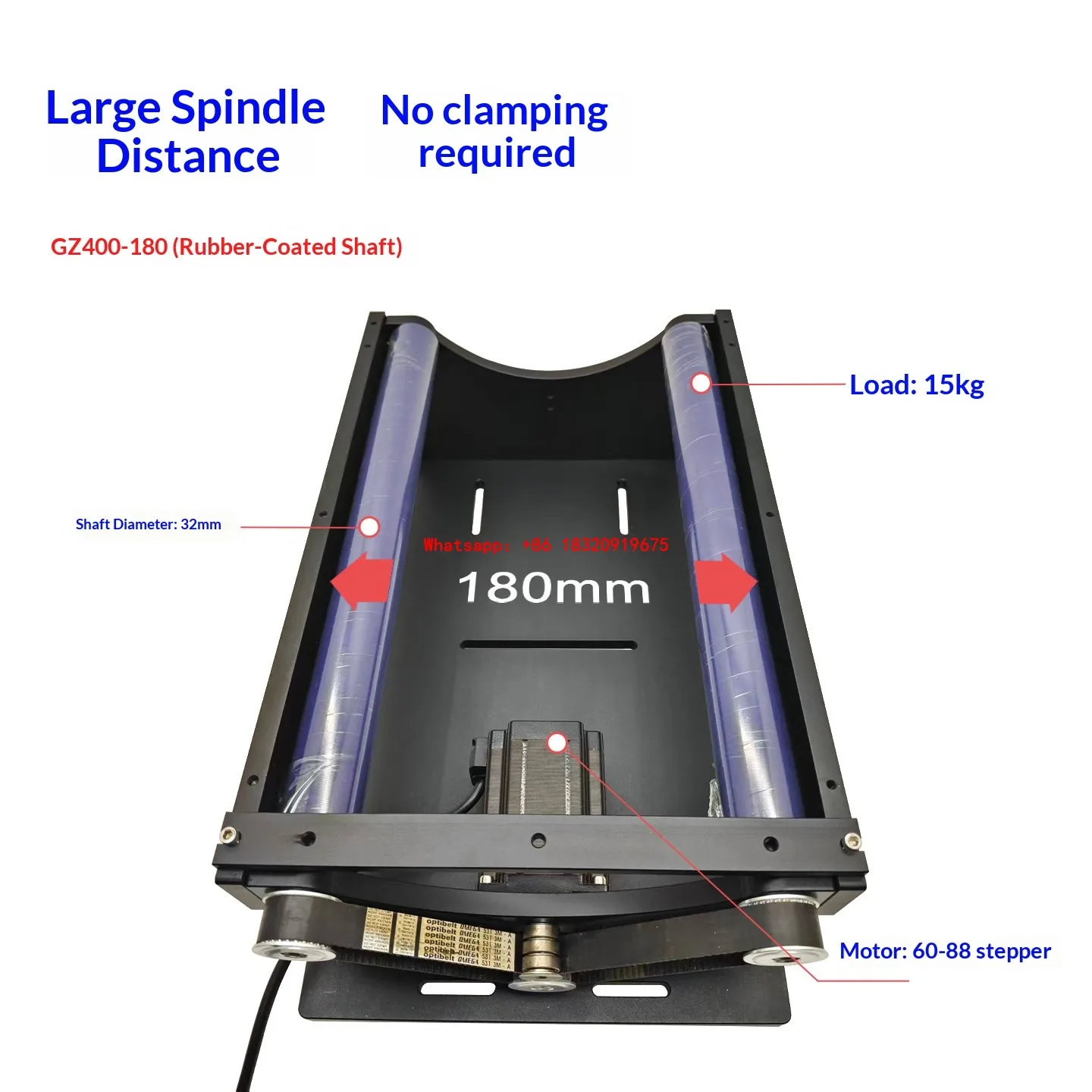 Cyclmotion Rubber-coated rotary axis for wide-wheelbase roller marking machine