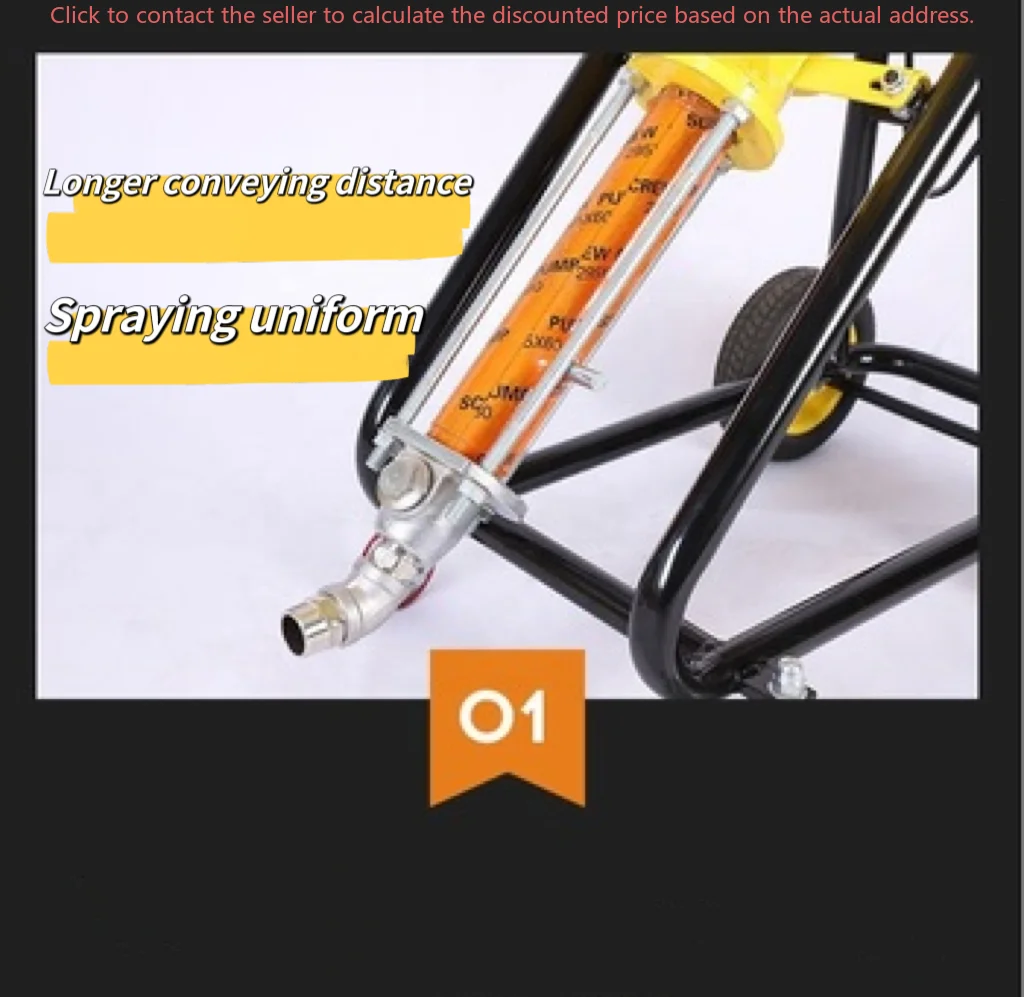 High Power 3.4KW Engine Fireproof Paint Spraying Machine 20L Hopper Construction Wall Spray