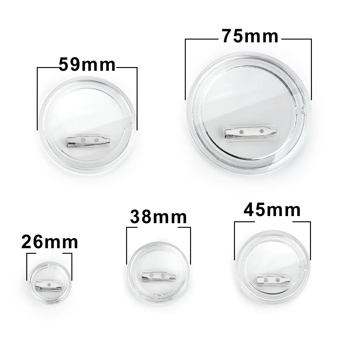 5 قطعة شارة دبابيس زر الاكريليك دبابيس واضحة أزرار شارات عدة دبابيس زر صانع الفراغات DIY بها بنفسك لوازم الحرفية #6