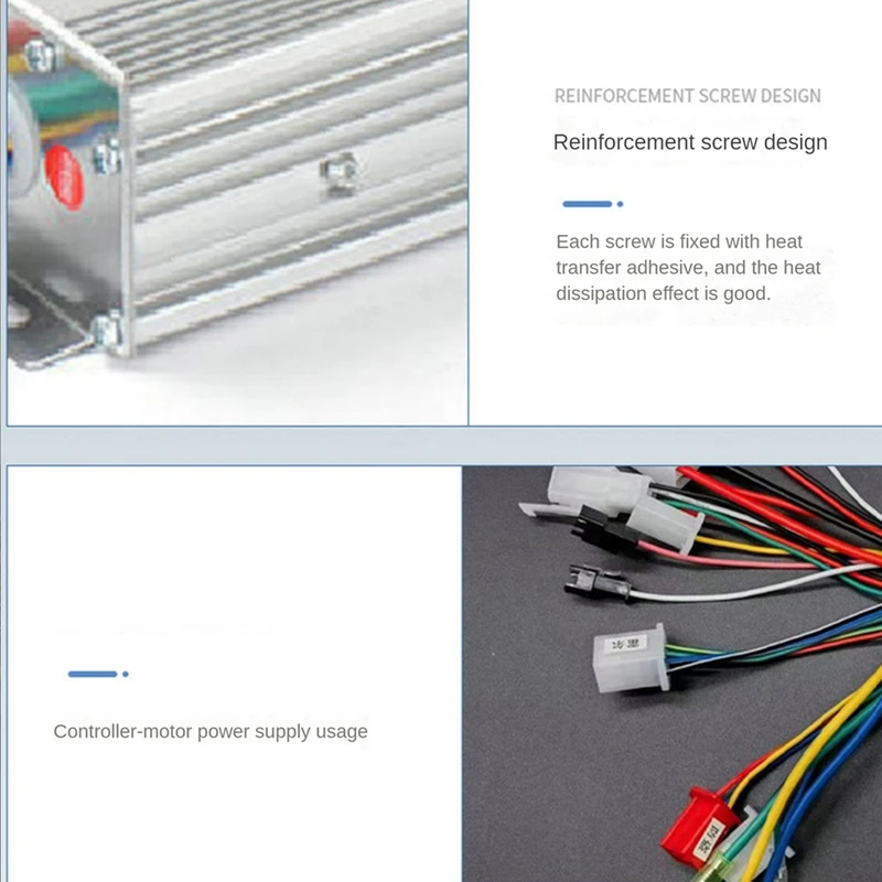 48V 60V 64V 600W Hub Motor Controller 12Mos MAX 30A for Electric Bike E-Scooter Motorcycle Bldc Motor Controller