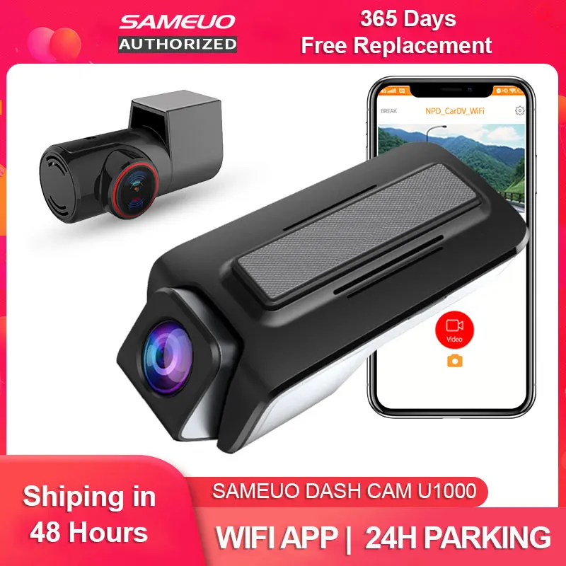 

Sameuo Dashcam 4K Front and Rear Dash Cam 2160P APP Video Recorder Wifi Night Vision Reverse View Parking Mode Auto Car Dvr