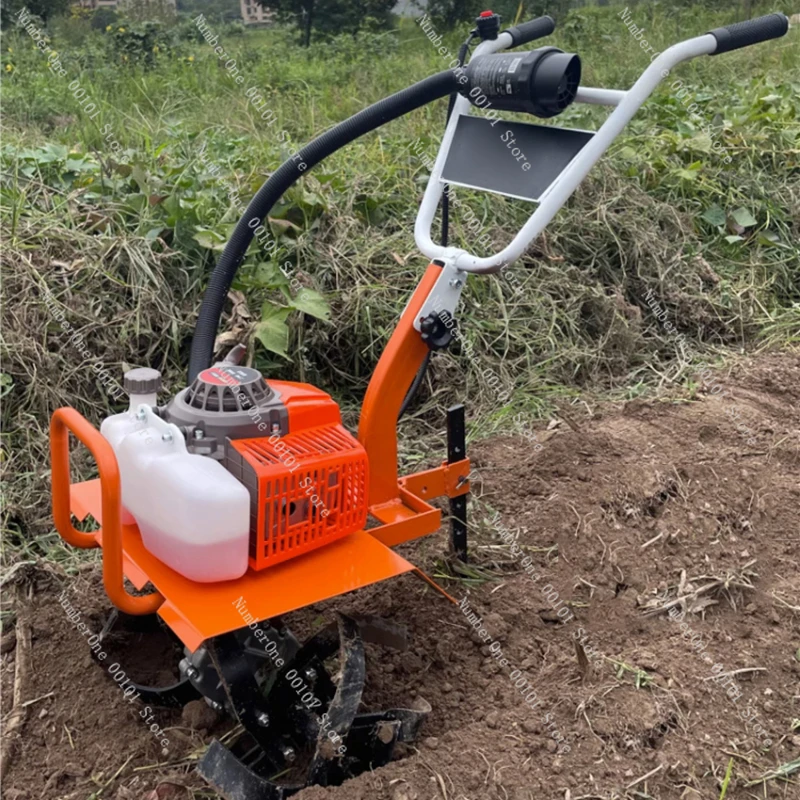 Micro Tiller Small Agricultural Gasoline Rotary Tiller Household Agricultural Gardening Tools Micro Tillage Machine 8800W 1100mL