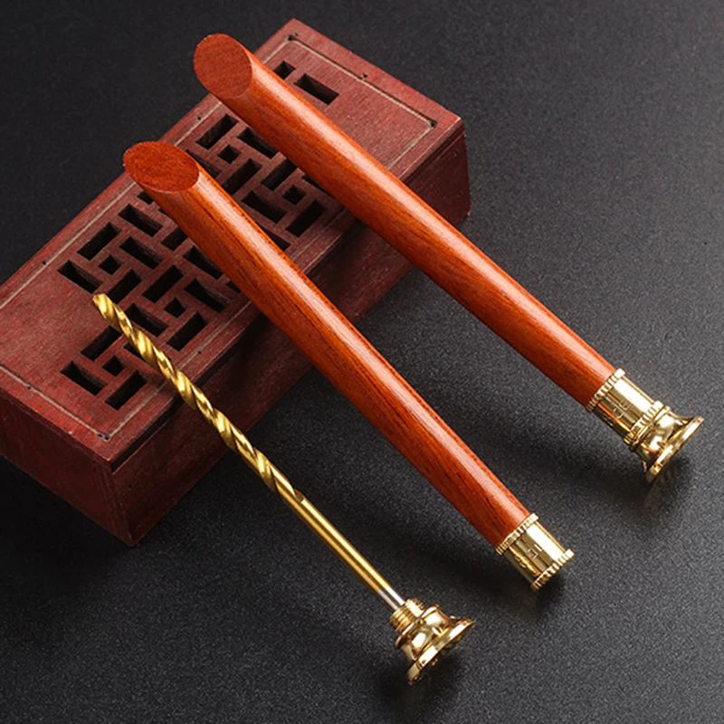 New Multifunction Wood Pipe Press Tamper For Tobacco Pipe Hollow Smoke Pipe Cleaner 3 In 1 Smoking Accessories