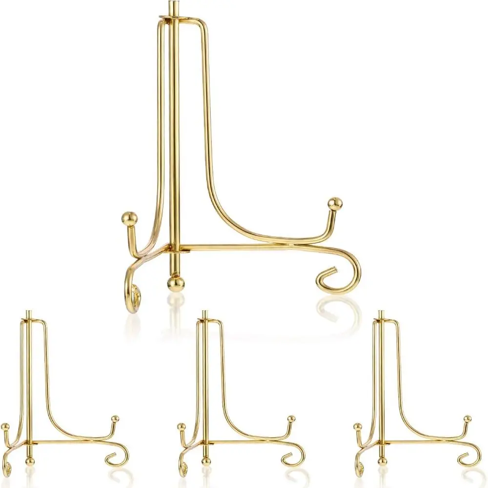 Durable Foldable Plate Stands Iron 4 6 8 10 12inch Metal Easel Rack Solid Photo Pedestal Vinyl Table Top Display