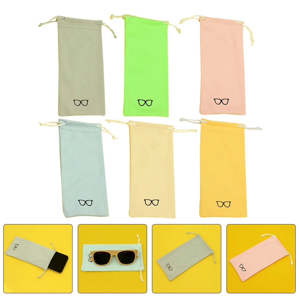 

Sunglasses Cloth Pouch Bag Eyeglass Holder Practical Drawstring Eyewear Storage Pouches