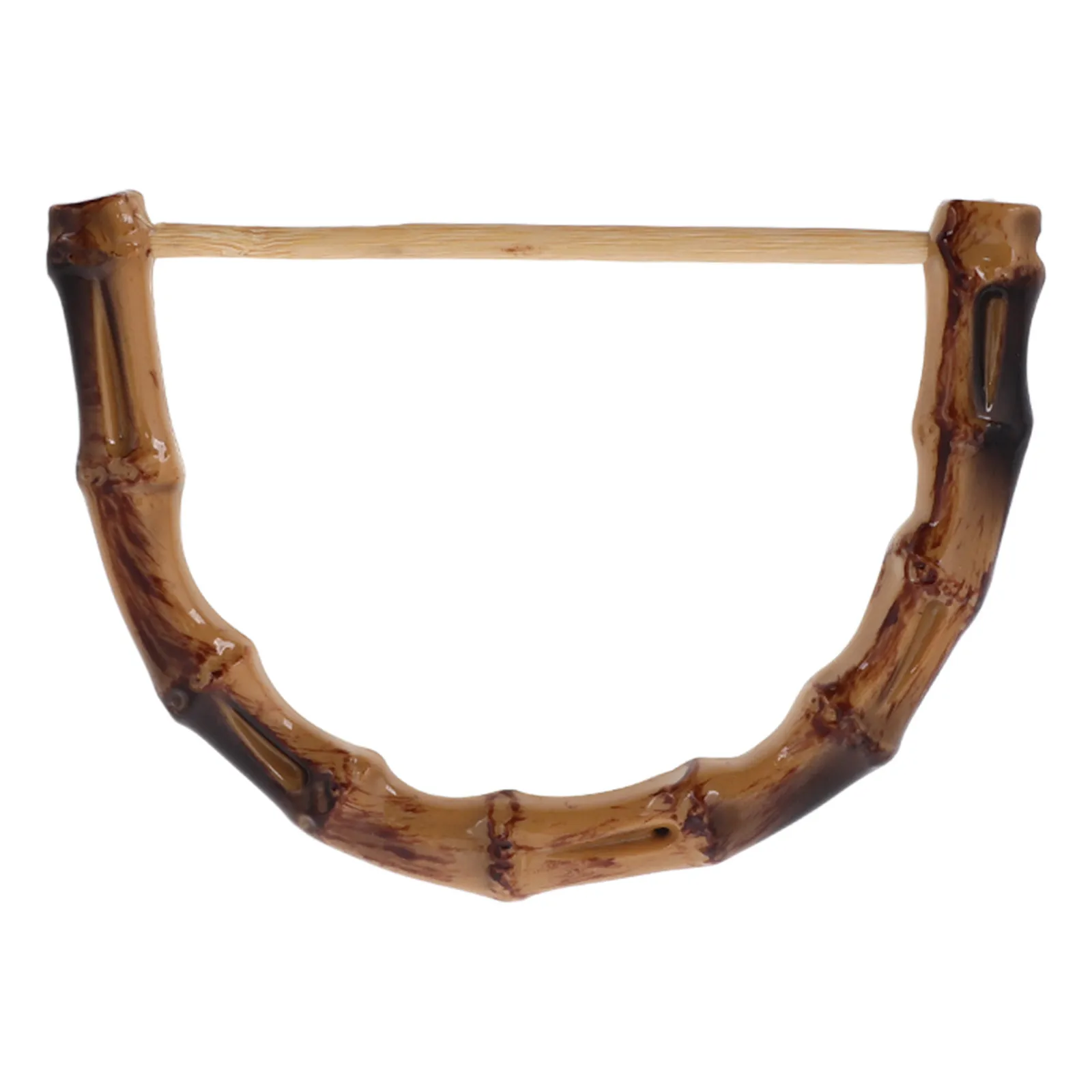 

D Shape Acrylic Imitation Bamboo Bag Handles Elegant Decorative Purse Handles for Crochet Handmade DIY Bag Making Projects