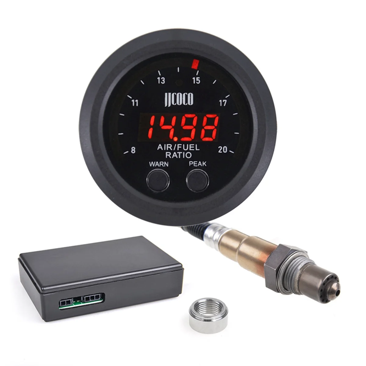 #238I Air Fuel Ratio Measurement Kit,LSUs 4.9 Sensor, 2-1/16 Inch 52mm Wideband UEGO Digital AFR Oxygen Sensor 06J90626 (Black)