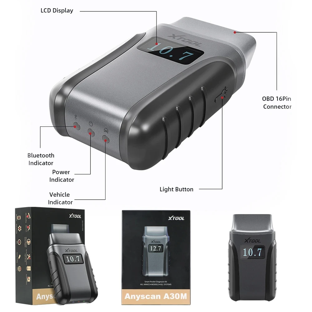 Anyscan A30M Bluetooth OBD2 Skaner Diagnostyczny Samochodowy