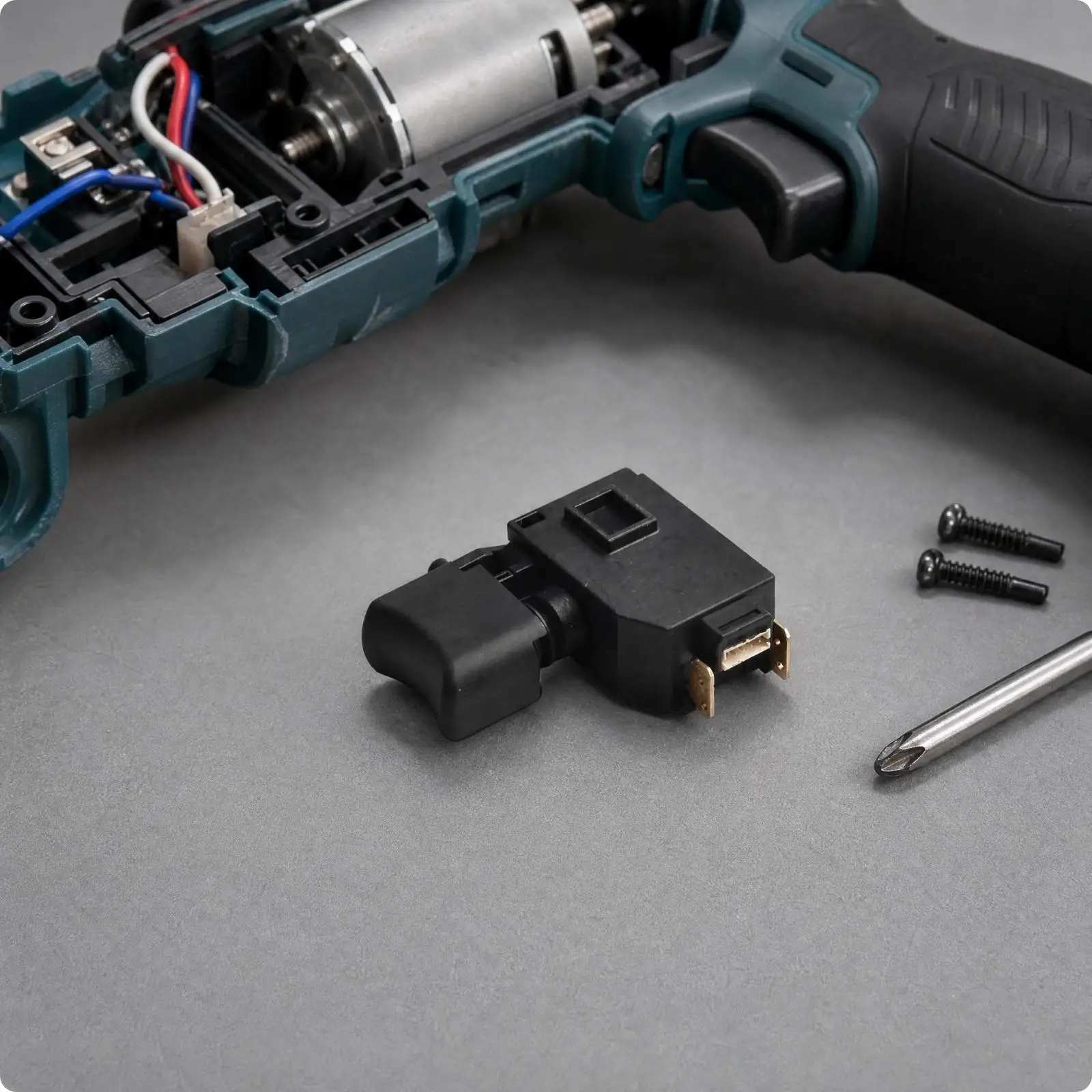 650689-0 Replacement Trigger Switch Compatible Cordless Driver Tool Trigger Switch 6-36V Rated for Maintenance Work, Repair