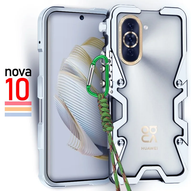 Armor Screw Metal Bumper Aluminum Frame Case Shockproof Cover For Huawei Nova 12 11 Ultra 12 Lite 13 12s 12i 12 11 10 8 Pro 9 SE