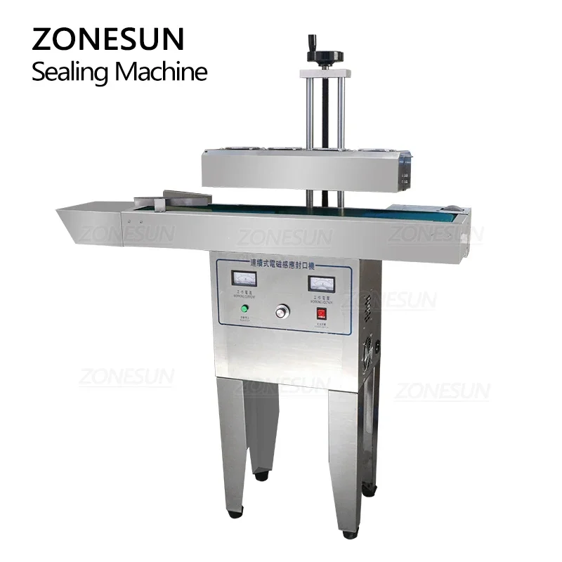 ZONESUN 자동 전자기 연속 유도 유리 병, 바이알 캡, 알루미늄 호일 밀봉기