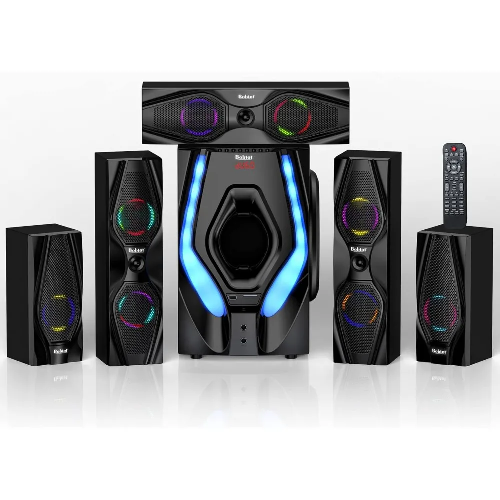 

Home Theater Systems Surround Sound Speakers - 1200 Watts 10 inch Subwoofer 5.1/2.1 Channel Audio Stereo System