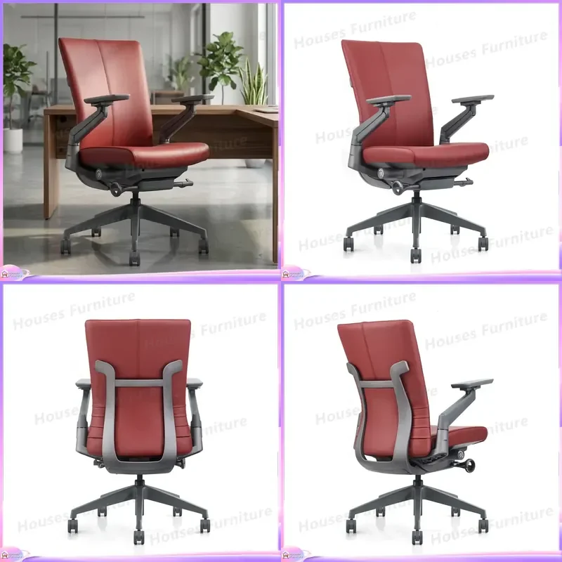 Ergonomic Office Chair Gaming Computer Desk Seat Swivel Massage Wooden Frame European Style Home Work Rotating Executive