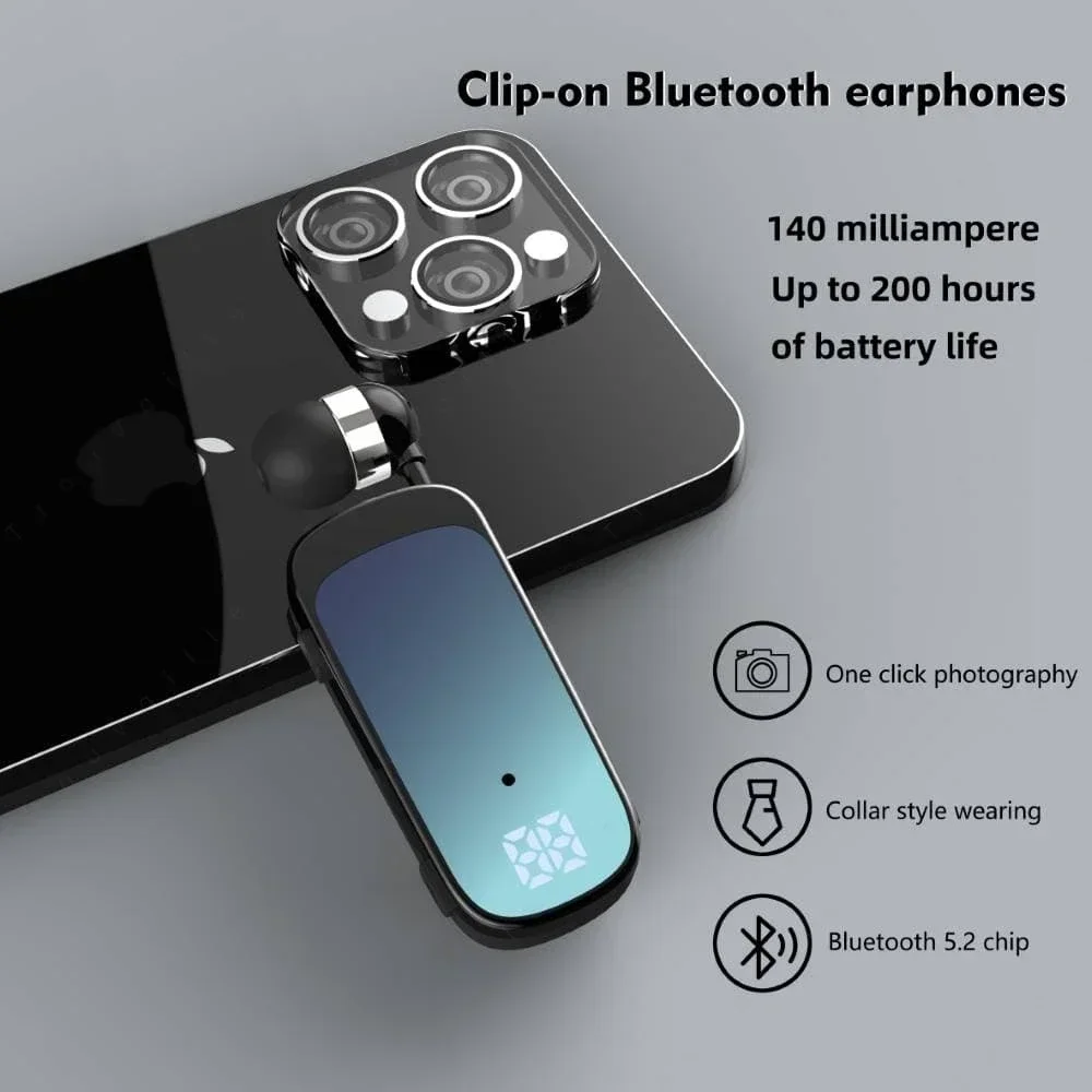 

Wireless Headphone In Lotus Retractable Trouvaille K65 Bluetooth Lavalier Clip Headset Single Ear Handsfree with Wire Earphones