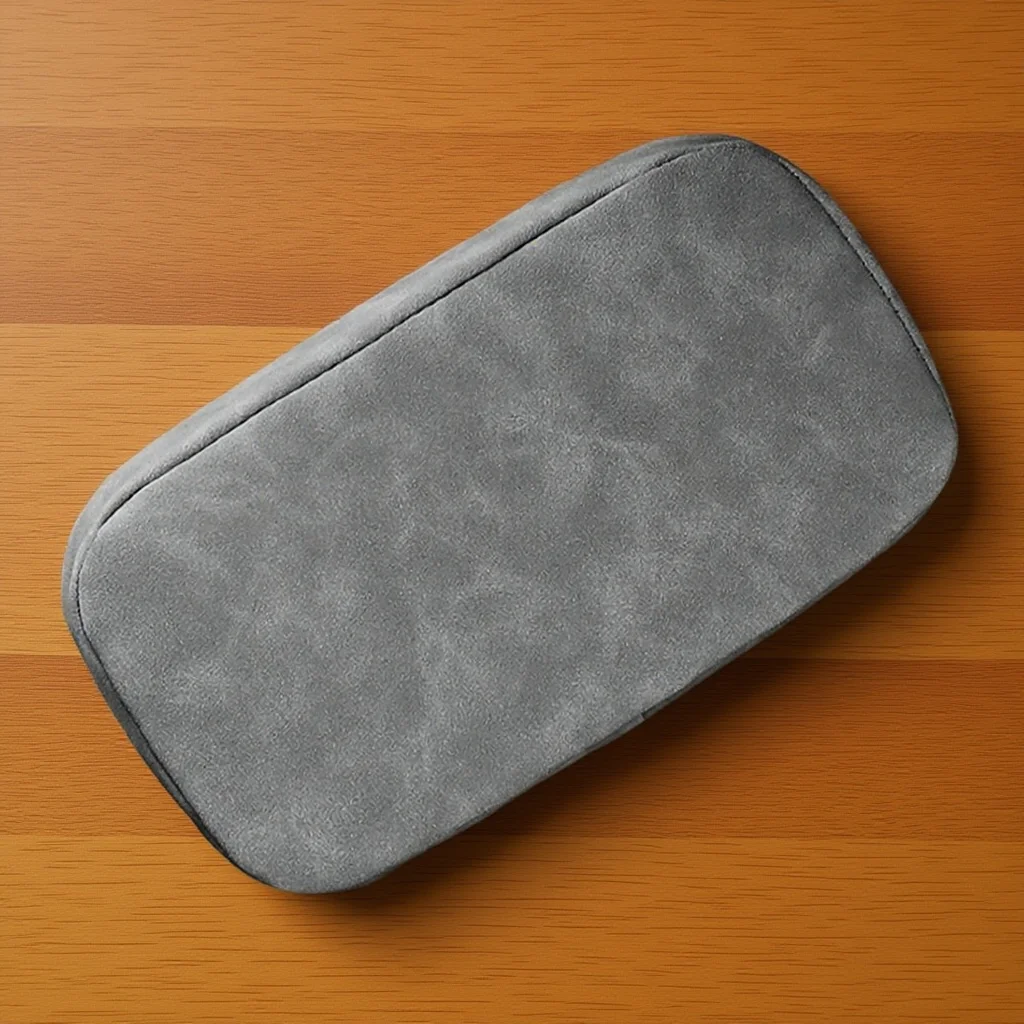 

Ergonomic Leg Cushion Pad Car Knee Support Thickened Suede Design Anti-Slip Washable Auto Interior Accessory for