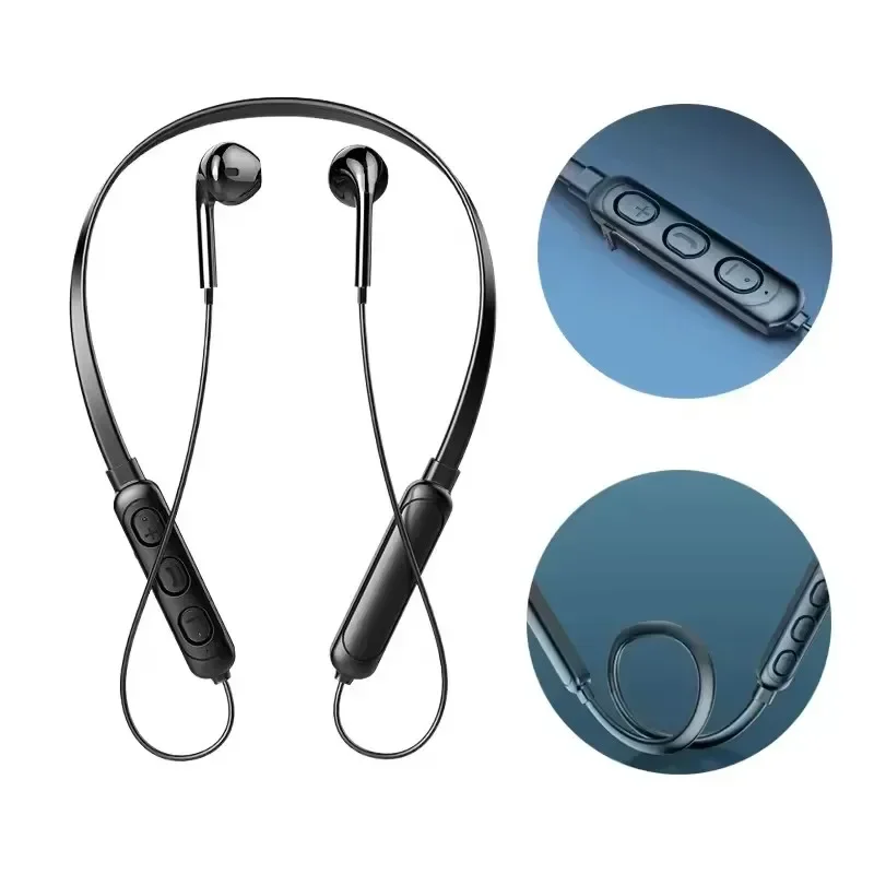 ZLRLMHY Skin Friendly Silicone Noise Cancelling Semi in Ear Wireless Sports Bluetooth Earphones, Suitable for Sports and Running