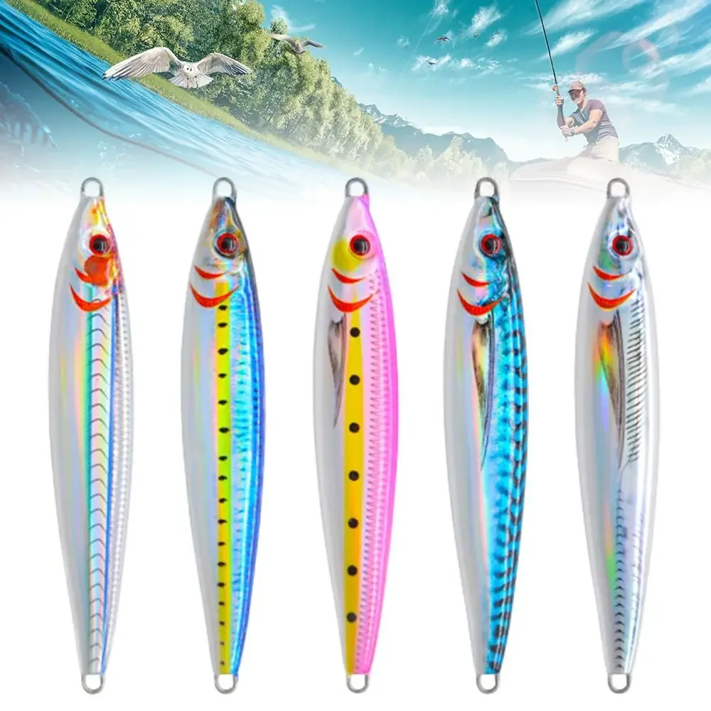 Fishing Sinking Spinning Baits Minnow 30g 40g Spanish Mackerel Jig Bait Lead Casting Metal Fishing Lure Tackle