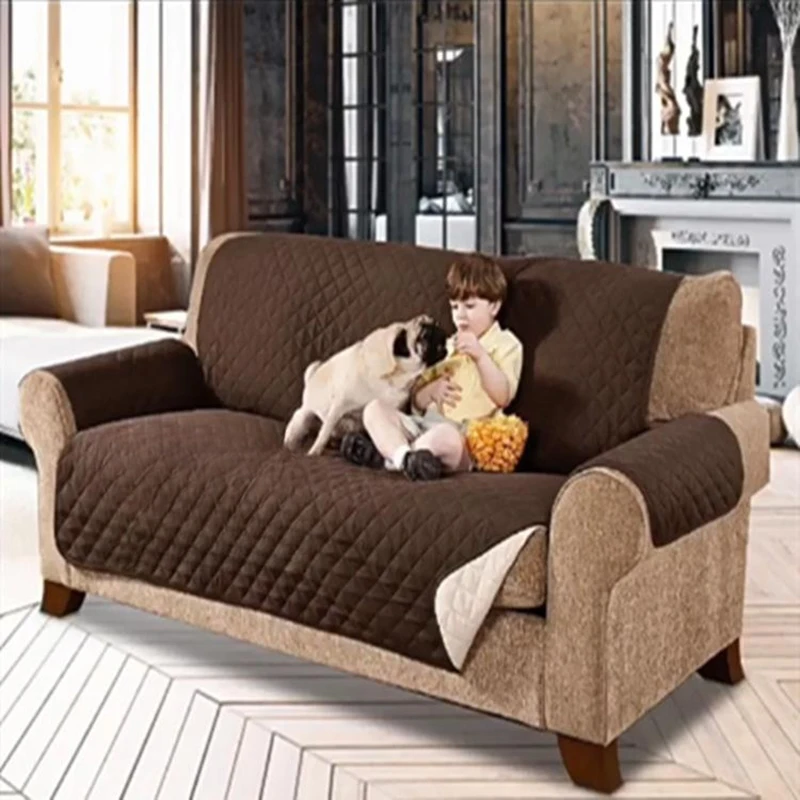 1 2 3 Seater Waterproof Sofa Cover Pet Dog Kids Sofa Mat Couch Slipcovers For Living Room Dustproof Furniture Protector Covers image 2