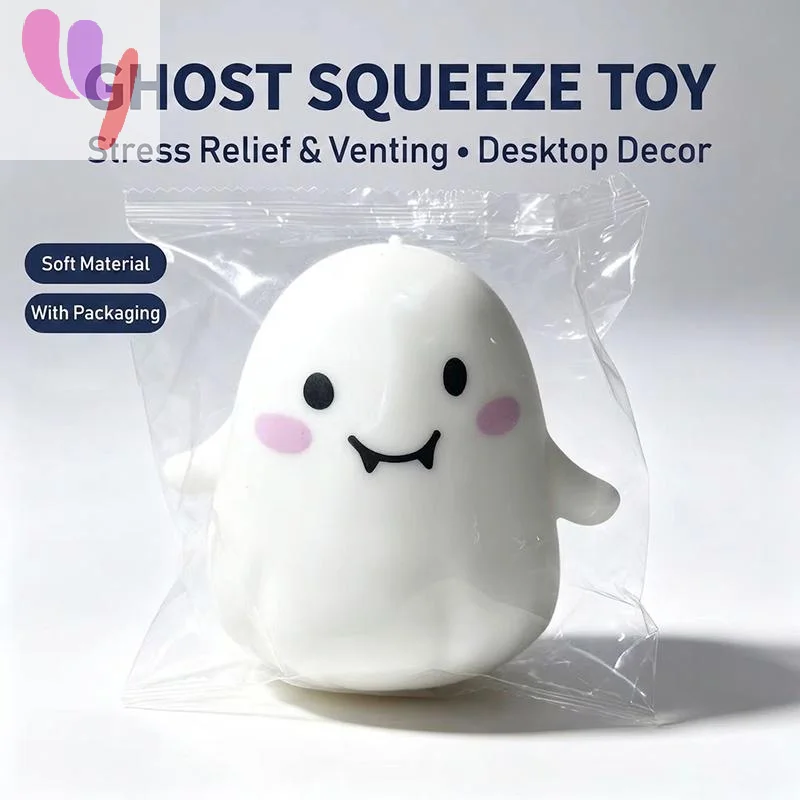 Hot Sale Cute Ghost Fidget Squeezable Toy With Soft Touch And Stress Relief Perfect For Desk Decor Halloween Gifts And Daily Use
