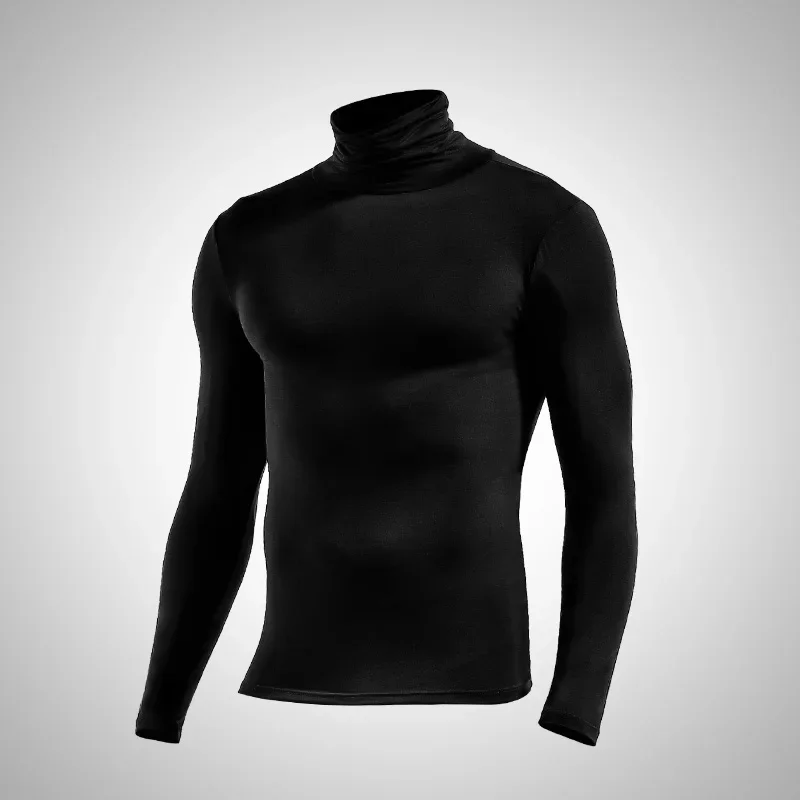 Herren-Thermounterwäsche mit Rollkragen, Revers, Herbst, dünn, Modal, Herbst und Winter, langärmeliges Basishemd, einzelnes Slim-Fit-Oberteil