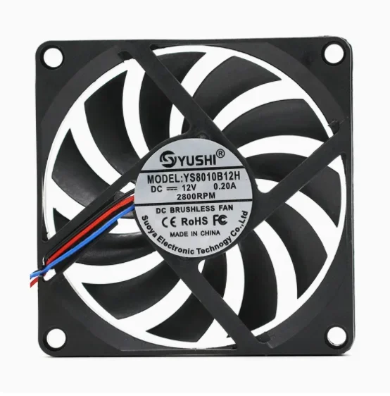 Ultra thin dual ball 80mm 12V 24V silent PWM intelligent temperature control CPU chassis cooling fan 80x80x10mm