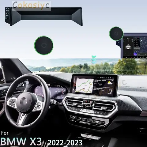 BMW X3 G01 2022 2023 마그네틱 자동차 휴대폰 거치대 화면 고정 베이스 자동차 마그네틱 무선 충전 스탠드, 자동차 맥세이프 지원