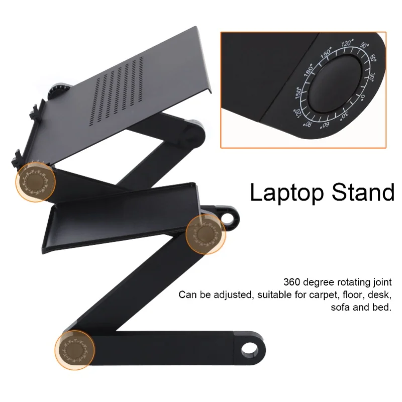 Laptop Desk With Mouse Board Portable Aluminum Alloy Adjustable Folding Computer Stand