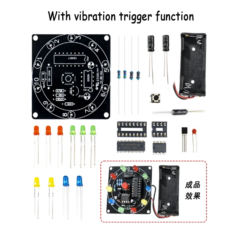 1PCS DIY Electronic Lucky turntable circuit board making Kit Simulation Lottery Draw Soldering Component TJ-56-10