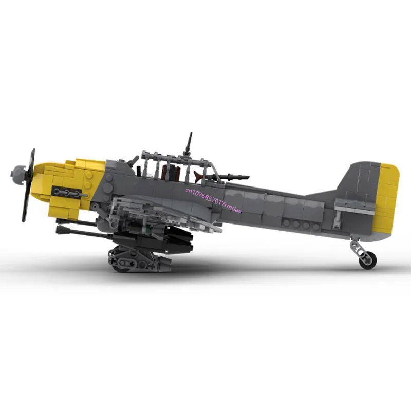 639PCS WW2 Military MOC Junkers Ju 87 Stuka B-2 bomber Model DIY creative ideas high-tech Children Toy Gift Fighter Plane Blocks