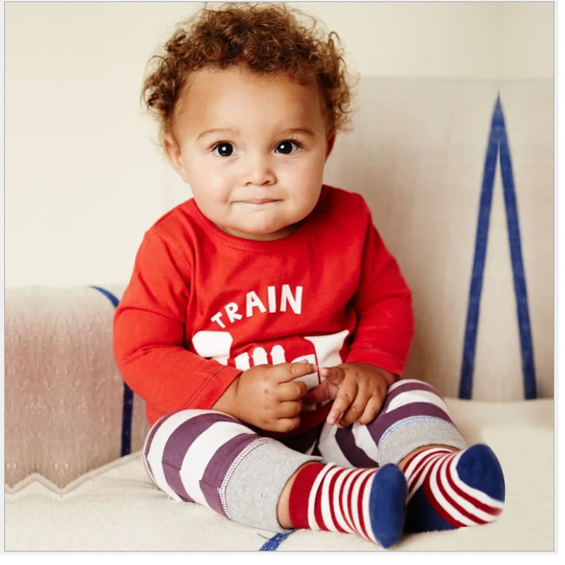 Train Toddler Clothes suit Long Sleeve T-Shirts + Trouser 2-pieces clothing Set 100% Cotton baby boy girl Tee Shirts Pants