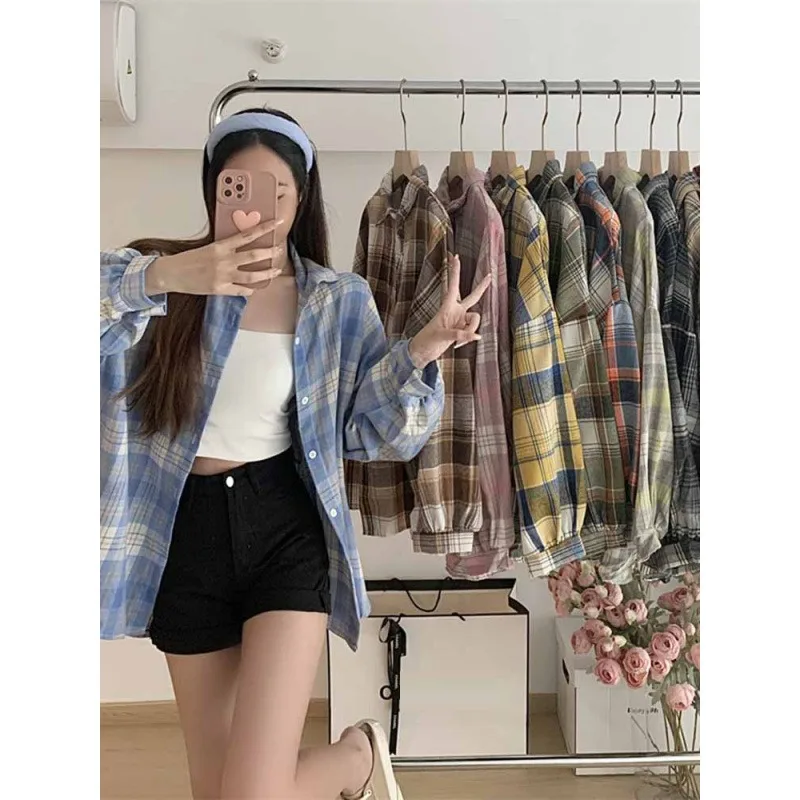 Giacca camicia a quadri - Maglia leggera con colletto francese