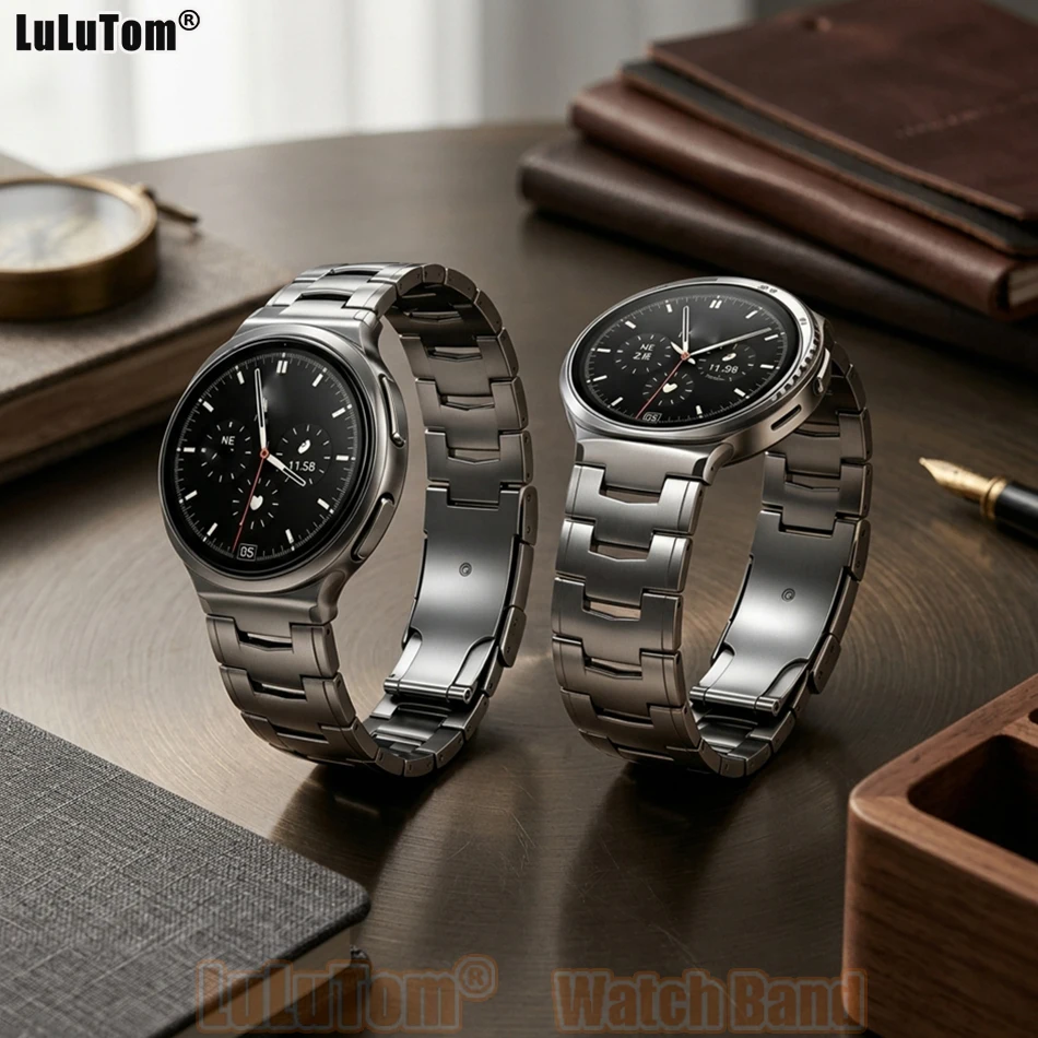 Titanium Alloy Band for Samsung Galaxy Watch 9 8 40mm 44mm Strap GALAXY Watch 8 Classic 46mm Oracle Bone Script-style Watchstrap