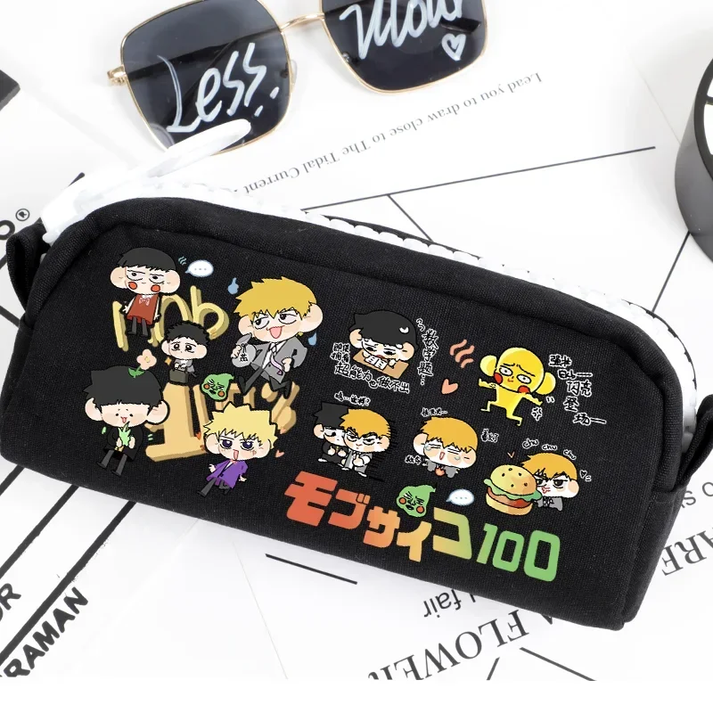 

Большая молния, черно-белый 19×6×9 см, Mob Psycho 100, пенал в стиле аниме, сумка для ручек, пенал для студентов, детей, подростков, школьные принадлежности для девочек