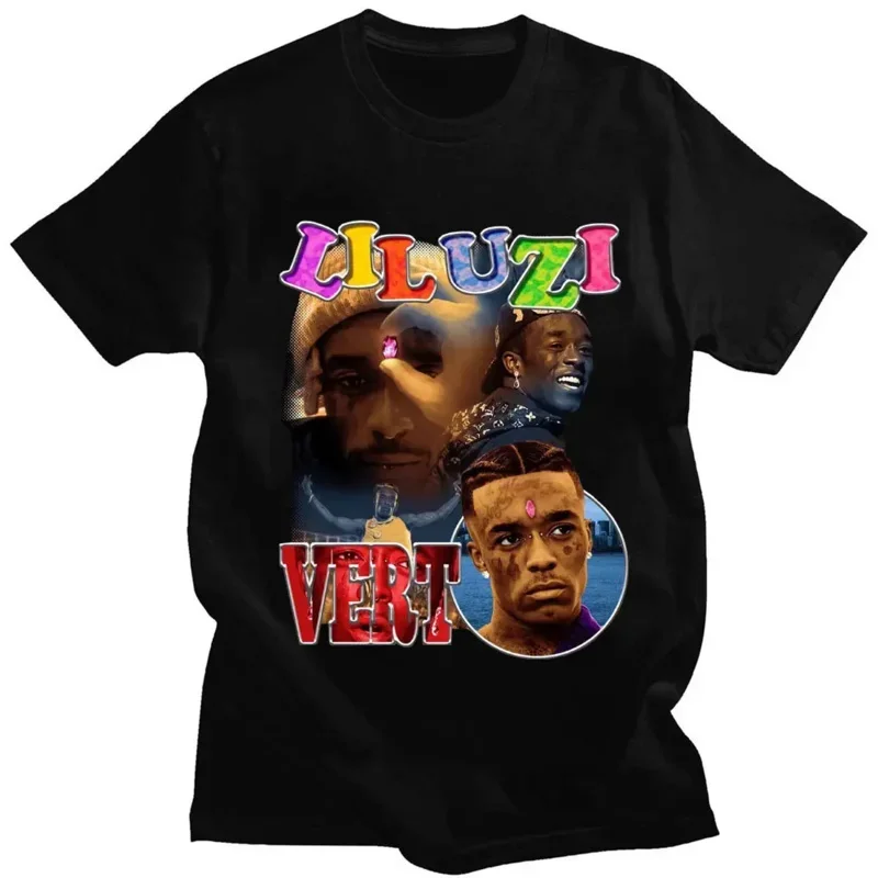 Rapper Lil Uzi Vert Grafik-T-Shirt Hip Hop Vintage Kurzarm-T-Shirt Männer Frauen gemütliche Baumwoll-T-Shirts O-Ausschnitt übergroße Streetwear