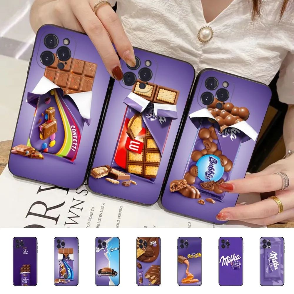 Chocolate Milka Box Phone Case for iPhone 15 8 7 6 6S Plus X SE 2020 XR XS 14 11 12 13 Mini Pro Max Mobile Case