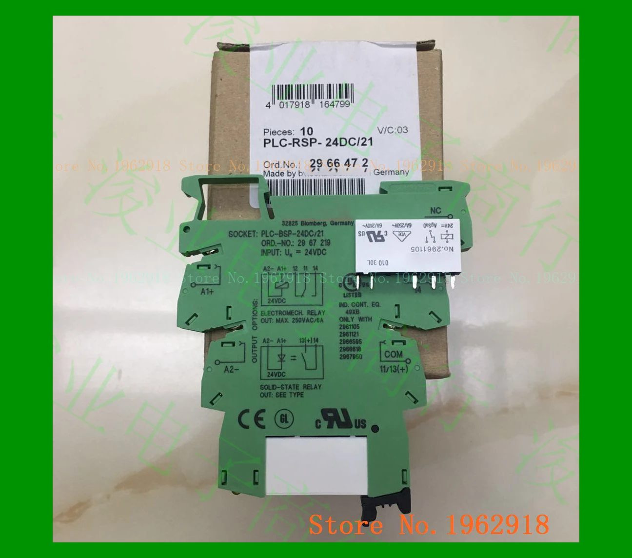 

2961105 and Relay base PLC-RSP- 24DC/21