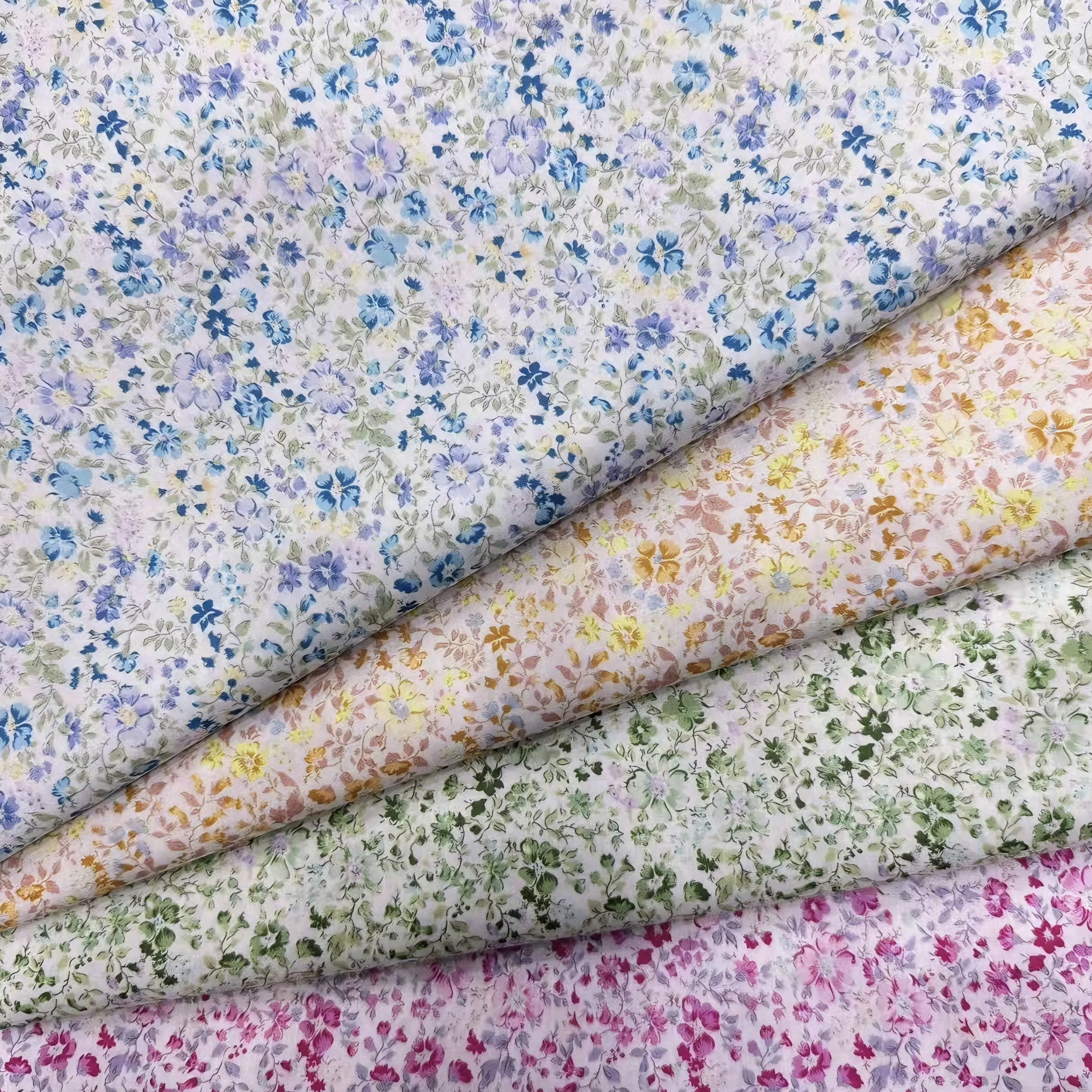 Vintage Mini Floral Printed 100% Cotton Fabric DIY Sewing Material For Ladies Dress Blouse Cover Curtain Handmade Home Craft