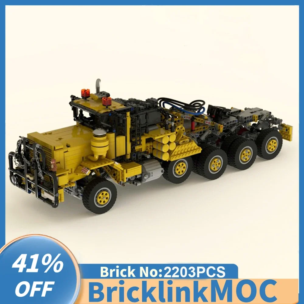 جديد 2203 قطعة MOC Oshkosing M911 المعدات الثقيلة نقل شاحنة جرار مقطورة نموذج لتقوم بها بنفسك فكرة إبداعية لعبة تجميع لغز هدية